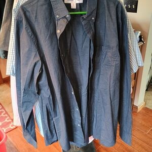 Old Navy Men's Casual Button Down Shirt - Dark Blue